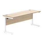 Astin Rectangular Single Upright Cantilever Desk 1800x600x730mm OakWhite KF800063 KF800063