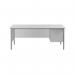 Serrion Rectangular 2 Drawer Pedestal 4 Leg Desk 1800x750x730mm White KF800065 KF800065