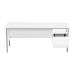 Serrion Rectangular 2 Drawer Pedestal 4 Leg Desk 1800x750x730mm White KF800065 KF800065