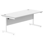Astin Rectangular Single Upright Cantilever Desk 1800x800x730mm White/White KF800069 KF800069