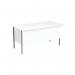 Serrion Rectangular 3 Drawer Pedestal 4 Leg Desk 1500x750x730mm White KF800071 KF800071