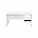 Serrion Rectangular 3 Drawer Pedestal 4 Leg Desk 1500x750x730mm White KF800071 KF800071