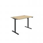 Polaris Single Motor SitStand Desk 1200x800 OakBlack KF800083 KF800083