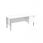 Serrion Rectangular 3 Drawer Pedestal 4 Leg Desk 1800x750x730mm White KF800087 KF800087