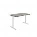 Polaris Single Motor SitStand Desk 1400x800 Grey OakWhite KF800091 KF800091