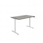 Polaris Single Motor SitStand Desk 1400x800 Grey OakWhite KF800091 KF800091