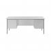 Serrion Rectangular Double Pedestal 4 Leg Desk 1800x750x730mm White KF800108 KF800108