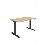 Polaris Dual Motor SitStand Desk 1400x800 OakBlack KF800116 KF800116