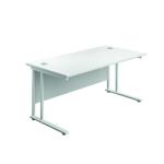 Serrion Rectangular Cantilever Desk 1200mm White KF800149 KF800149