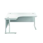 Serrion Radial Left Hand Cantilever Desk 1500mm White KF800177 KF800177