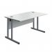 Serrion Twin Upright Desk 1400x800x730mm WhiteSilver KF800274 KF800274