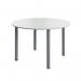 Serrion Pole Leg Round Meeting Table 1200x1200x730 WhiteSilver KF800280 KF800280