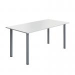 Serrion Pole Leg Rectangular Table 1600x800x730mm WhiteSilver KF800283 KF800283