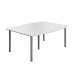 Serrion Pole Leg Barrel Shaped Table 1800x1200x730mm WhiteSilver KF800285 KF800285