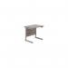 Jemini Single Rectangular Desk 800x600x730mm Grey OakSilver KF800295 KF800295