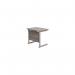 Jemini Single Rectangular Desk 800x600x730mm Grey OakSilver KF800295 KF800295