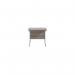 Jemini Single Rectangular Desk 800x600x730mm Grey OakSilver KF800295 KF800295