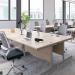 Jemini Single Rectangular Desk 800x600x730mm Grey OakSilver KF800295 KF800295