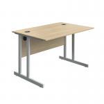 Serrion Twin Upright Desk 1200x800x730mm OakWhite KF800304 KF800304