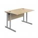 Serrion Twin Upright Desk 1200x800x730mm OakWhite KF800304 KF800304