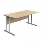 Serrion Twin Upright Desk 1600x800x730mm OakWhite KF800306 KF800306