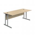 Serrion Twin Upright Desk 1800x800x730mm OakWhite KF800307 KF800307