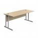 Serrion Twin Upright Desk 1800x800x730mm OakWhite KF800307 KF800307