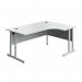 Serrion Twin Upright Right Hand Corner Desk 1600x1200x730mm WhiteWhite KF800315 KF800315