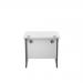 Jemini Single Rectangular Desk 800x600x730mm White/Silver KF800316 KF800316