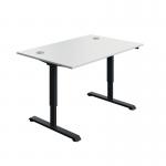 Serrion Single Motor SitStand Desk 1200x800x730-1220mm WhiteBlack KF800319 KF800319