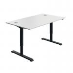 Serrion Single Motor SitStand Desk 1400x800x730-1220mm WhiteBlack KF800323 KF800323