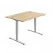 Serrion Single Motor SitStand Desk 1200x800x730-1220mm OakWhite KF800325 KF800325