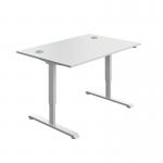 Serrion Single Motor SitStand Desk 1200x800x730-1220mm WhiteWhite KF800326 KF800326