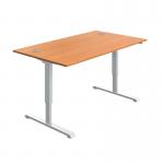 Serrion Single Motor SitStand Desk 1400x800x730-1220mm BeechWhite KF800327 KF800327