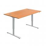 Serrion Single Motor SitStand Desk 1400x800x730-1220mm BeechWhite KF800327 KF800327