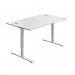 Serrion Single Motor SitStand Desk 1400x800x730-1220mm WhiteWhite KF800329 KF800329