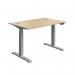 Serrion Dual Motor SitStand Desk 1200x800x630-1290mm OakSilver KF800331 KF800331