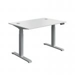 Serrion Dual Motor SitStand Desk 1200x800x630-1290mm WhiteSilver KF800332 KF800332