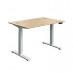 Serrion Dual Motor SitStand Desk 1200x800x630-1290mm OakWhite KF800334 KF800334