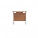 Jemini Single Rectangular Desk 800x600x730mm Beech/White KF800341 KF800341