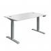 Serrion Dual Motor SitStand Desk 1400x800x630-1290mm WhiteSilver KF800343 KF800343