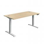 Serrion Dual Motor SitStand Desk 1600x800x630-1290mm OakWhite KF800345 KF800345