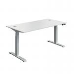 Serrion Dual Motor SitStand Desk 1600x800x630-1290mm WhiteSilver KF800349 KF800349