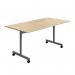 Serrion Tilting Rectangular Table 1600x800x730mm OakSilver KF800351 KF800351