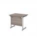 Jemini Single Rectangular Desk 800x600x730mm Grey Oak/White KF800357 KF800357