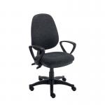 Two Lever Sheaf Operator Chair Charcoal with Fixed Arms KF800373 KF800373