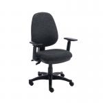 Two Lever Sheaf Operator Chair Charcoal with Adjustable Arms KF800374 KF800374