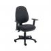 Two Lever Sheaf Operator Chair Charcoal with Adjustable Arms KF800374 KF800374