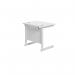 Jemini Single Rectangular Desk 800x600x730mm White/White KF800379 KF800379