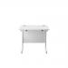 Jemini Single Rectangular Desk 800x600x730mm White/White KF800379 KF800379